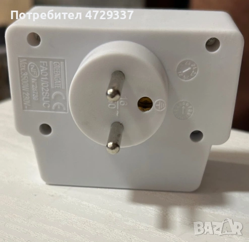 Мощен разклонител/адаптер за контакт ExtraStar – с USB-C, USB-A и ключ (3500W), снимка 3 - Друга електроника - 54227772