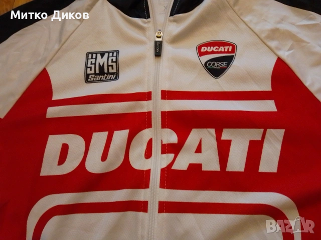 SMS Santini Ducati маркова колоездачна тениска силикон грип размер ХЛ , снимка 3 - Велосипеди - 54878989