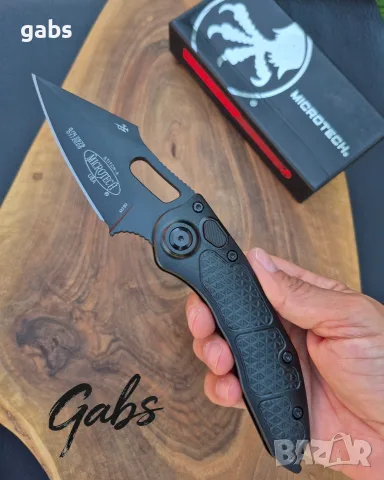 Автоматичен нож Microtech/Borka Stitch OTS AUTO 169-1,Apocalyptic Black, снимка 10 - Ножове - 55562180