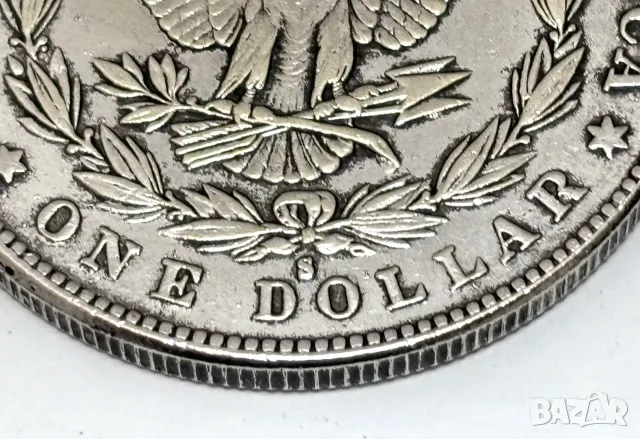 Несертифицирана! Монета 1893 "S", 1$ Morgan Dollar /Морган долар/, снимка 3 - Нумизматика и бонистика - 55463639