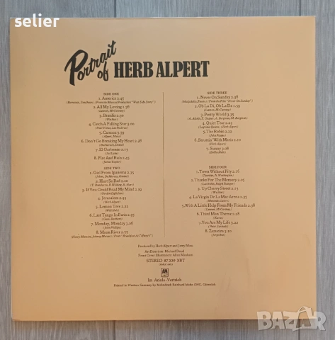 Herb Alpert & The Tijuana Brass ‎– Portrait Of Herb Alpert Двойна плоча-GATEFOLD Издание 🇩🇪 GERMAN, снимка 2 - Грамофонни плочи - 54719480