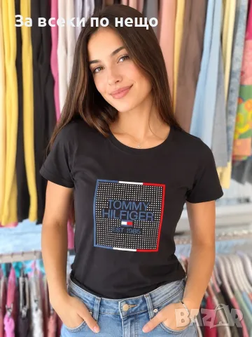 Tommy Hilfiger Дамска Тениска👕Дамска Блуза С Къс Ръкав Томи Хилфигер - Различни Цветове Код A1619, снимка 2 - Тениски - 55356704