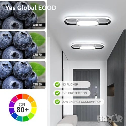 Riserva LED плафон 30W 6500K черен, снимка 4 - Лед осветление - 53983302