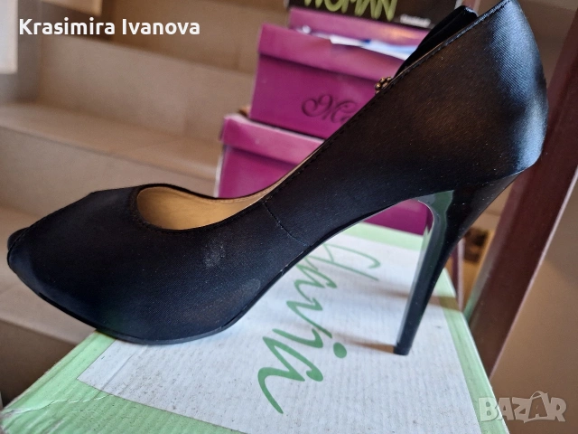 нови обувки Мегияс сатен , снимка 3 - Дамски обувки на ток - 54209182