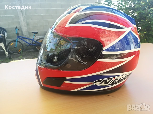 Мото каска Nitro Fibroglass размер М 58 см, снимка 3 - Аксесоари и консумативи - 55002981