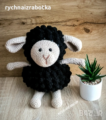 Плетено Агънце, овца, снимка 4 - Плюшени играчки - 54822825