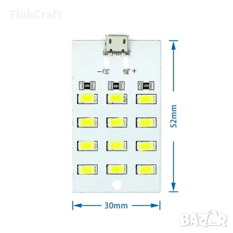 LED Панел за вграждане Micro USB 20 Bit