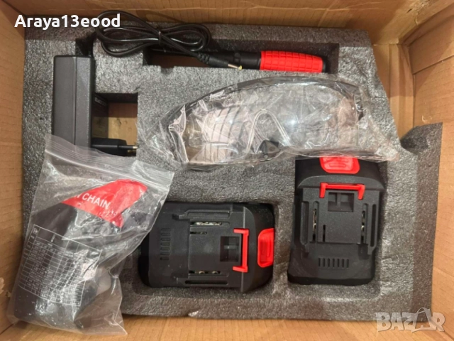 ANGSEEN 6” Акумулаторна Мини Резачка 850W с 2 Батерии и 2 Вериги - Компактна Електрическа Резачка, снимка 5 - Градински инструменти - 54666571