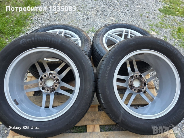 Лети джанти 16ки 5х110 Alfa Romeo + летни гуми 225/55/16 Continental, снимка 9 - Гуми и джанти - 54691122