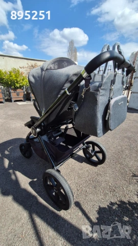 Количка Venicci Upline Slate Grey + Кошница Britax Römer Baby Safe Pro, снимка 6 - Детски колички - 53997656