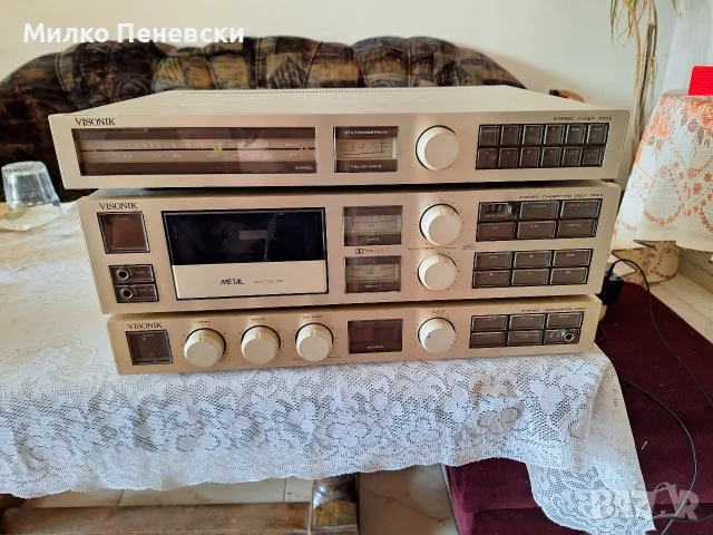 VISONIC 5003 STEREO AMPLIFIER.5002 STEREO TUNER.5004 STEREO CASSETTE DECK. 