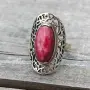 Сребърен пръстен с Тулит , снимка 1