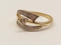 Златен пръстен с брилианти , снимка 5