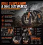 НОВ Електрически Велосипед мотор BK20 (1000W, 48V 20Ah,50km/h) FatBike E Bike , снимка 6