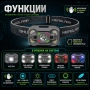 Мощен челник със сензор LED фенер за глава презареждащ се USB за къмпинг лов риболов бягане палатка, снимка 2