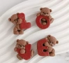 Мече Мечета с букви LOVE силиконов молд форма фондан шоколад гипс смола декор, снимка 6