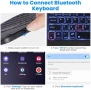 Нов Samsung Galaxy Tab A11 Plus A9 Plus калъф кейс с клавиатура тъчпад подсветка таблет Самсунг, снимка 7