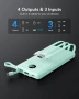 Преносима батерия (power bank) VRURC, модел T1116, с капацитет 10000 mAh и вградени кабели , снимка 4