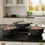 Комплект тенджери Cheffinger – 6 части с мраморно покритие, 20 / 24 / 28 см, снимка 3