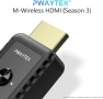 PWAYTEK Безжичен HDMI предавател и приемник 4K декодиране, 1080P изход, 50M/164FT, снимка 6