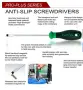 TOPTUL SUPER GRIP нов комплект от 11 броя професионални кръстати прави отвертки, снимка 2
