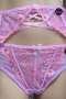 Hunkemöller комплект бикини M и колан за жартиери L – розова флорална дантела, снимка 3