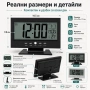 LED електронен часовник на батерии с температура голям екран с аларма будилник светещ дигитален, снимка 5