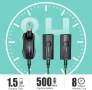 KIMAFUN Двойна безжична микрофонна система, 2.4G безжични микрофонни слушалки, снимка 4