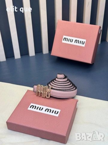 колан от естествена кожа в кутия miu miu 2см