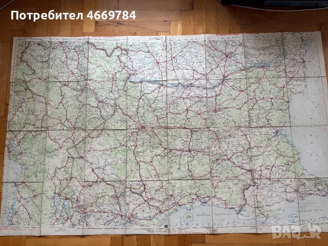 Стара военна Щабна карта ВЕРМАХТ 1941 (140х87 см), снимка 3 - Антикварни и старинни предмети - 55450343