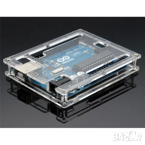 Прозрачна акрилна кутия за Arduino Uno R3, снимка 2 - Друга електроника - 55104102