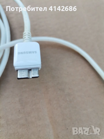 Оригинален кабел за Samsung Galaxy Note 3 (150 см.) - бял, снимка 3 - Кабели и адаптери - 54339321