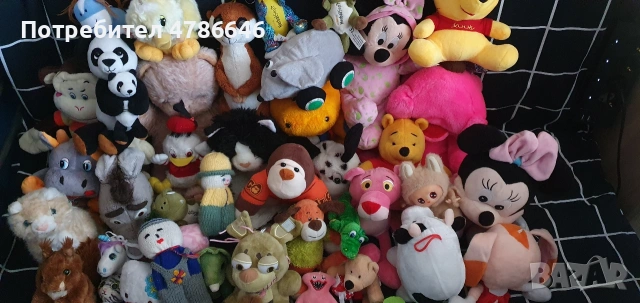 Голям лот плюшени играчки лябубу, мини маус, Шрек и др, снимка 2 - Плюшени играчки - 54133287