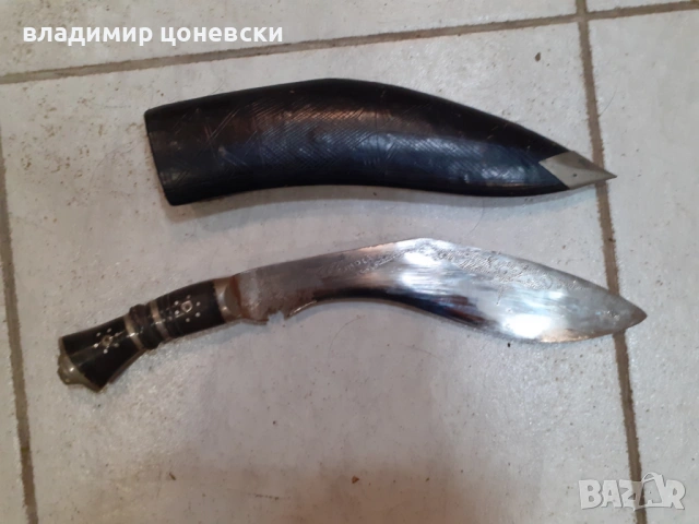 Старо непалско кукри,нож,кама,кинжал кортик, снимка 2 - Антикварни и старинни предмети - 54374169