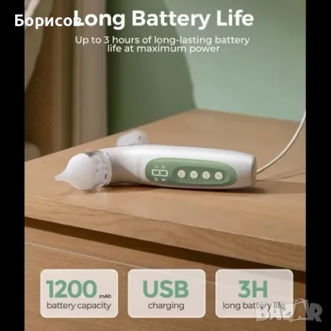 Електрически аспиратор за нос за бебета и малки деца Momcozy BreezyClear™ 2-in-1, снимка 9 - Други - 55493621