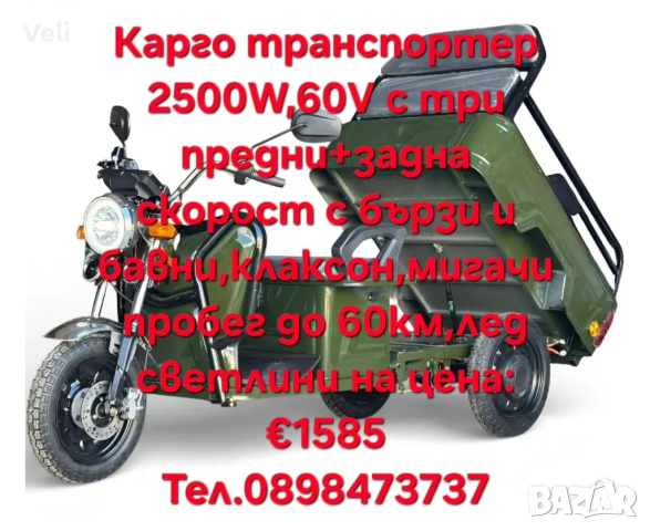 Карго Транспортер 2500W, снимка 16 - Мотоциклети и мототехника - 54664408
