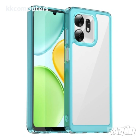 Прозрачен TPU+Акрил Калъф за Honor X6d 5G - Airbag, Антиотпечатък, 5 цвята, снимка 3 - Резервни части за телефони - 54517992