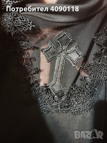 Блуза с готик мотиви, снимка 2 - Блузи с дълъг ръкав и пуловери - 54287671