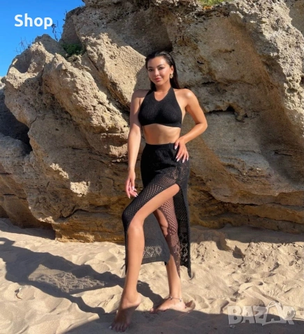 Елегантен плетен сет 🐚, снимка 7 - Комплекти - 55147298
