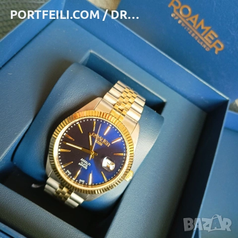 Часовник Roamer, Swiss Made, сапфир, 100м, чисто нов, bi-color, снимка 2 - Мъжки - 54244539