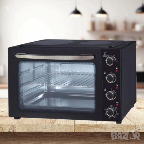 Готварска печка Voltz с 2 котлона с инфрачервен нагреватели 1000W и 1500W, 45л., снимка 4 - Печки, фурни - 54760312