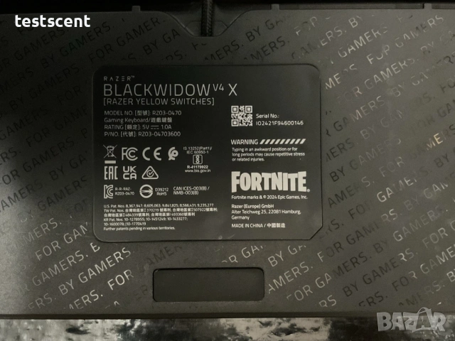 Razer BlackWidow V4 X Fortnite Edition Mechanical Gaming Keyboard (US Layout) Razer Yellow Switches, снимка 5 - Клавиатури и мишки - 54714304