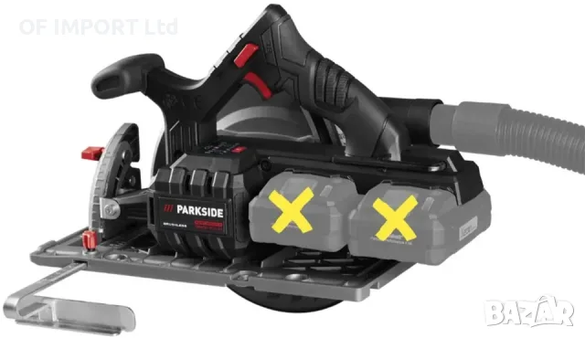 Мощен Безчетков Акумулаторен Ръчен Циркуляр PARKSIDE PERFORMANCE 40V Li-Ion, снимка 4 - Триони и циркуляри - 55458767