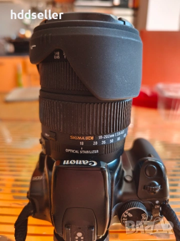 Canon 400D със Sigma 18-200mm f/3.5-6.3 OS, снимка 5 - Фотоапарати - 54605381