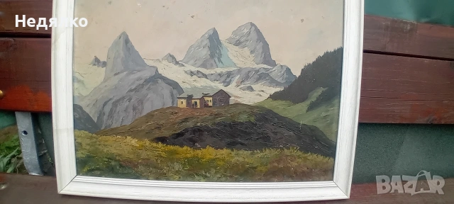 Стара картина,масло на фазер,J.Milora, снимка 7 - Антикварни и старинни предмети - 54168766