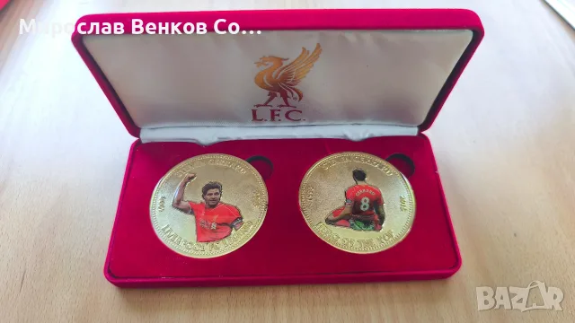 Колекционерски комплект медали Steven Gerrard - Liverpool FC (22k златно покритие + сертификат), снимка 3 - Фен артикули - 55544157