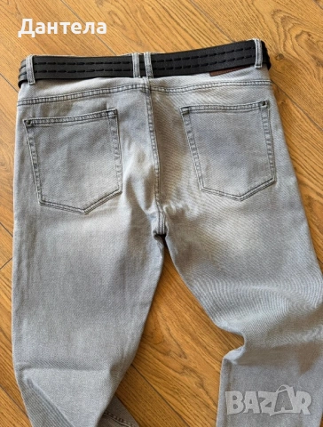 Мъжки дънки ZARA – Slim Fit сиви, размер 36, снимка 7 - Дънки - 54102908
