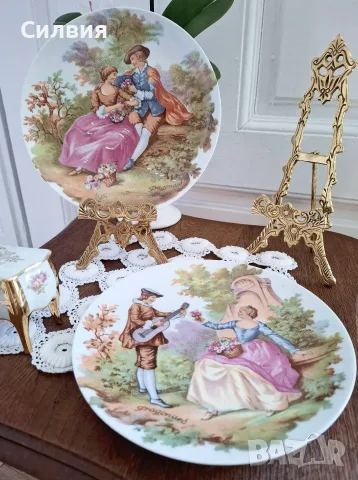 Ретро порцеланови чинии *Limoges* ​Класическа елегантност., снимка 5 - Чинии - 55564382