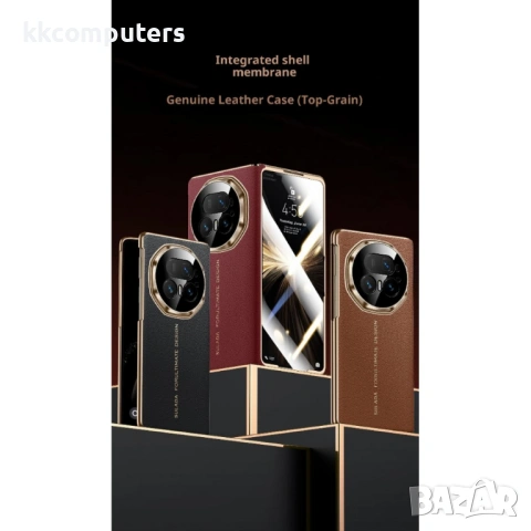 SULADA Магнитен Кожен Калъф за Honor Magic V5 5G от Естествена Телешка Кожа с Протектор, снимка 2 - Калъфи, кейсове - 53981815