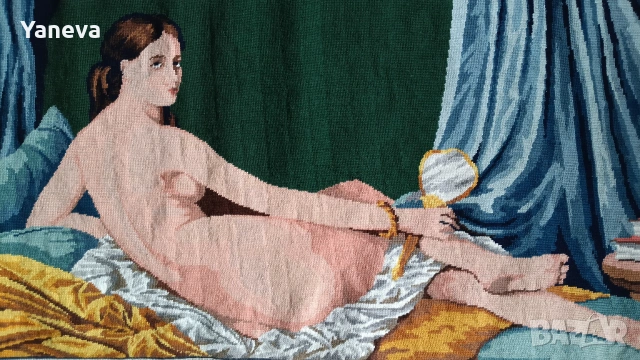 „Венера с огледало“ , френски гоблен на марката Margot de Paris. , снимка 3 - Гоблени - 54457135